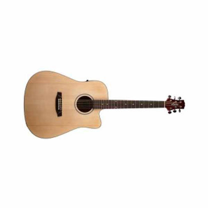 ashton electro acoustic guitars ashton d20ceq dreadnought 41-inch cutaway electro-acoustic guitar - open box