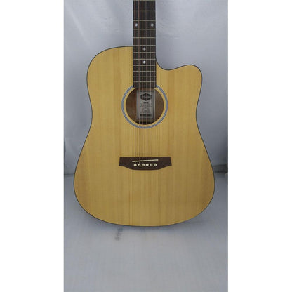 ashton electro acoustic guitars ashton d20ceq dreadnought 41-inch cutaway electro-acoustic guitar - open box b stock
