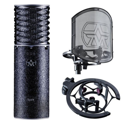 Aston Microphones Condenser Microphones Aston Black Spirit Condenser Microphone Bundle With Swift Shield Pop Filter