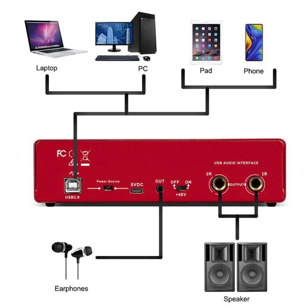 Buy Audio Array AI-04 4 Channel Recording Studio Digital USB Audio ...