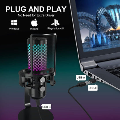 audio array condenser microphones audio array am-c31 gaming rgb usb condenser microphone