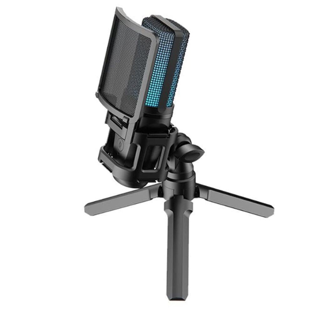 audio array condenser microphones audio array am-c32 rgb usb condenser microphone with tripod pop filter and shock mount