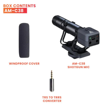 Audio Array Condenser Microphones Audio Array AM-C38 Condenser Shotgun Microphone