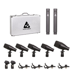 Audio Array Drumkit Microphones Black Audio Array AM-K2 7 Wired Drum Kit Microphone
