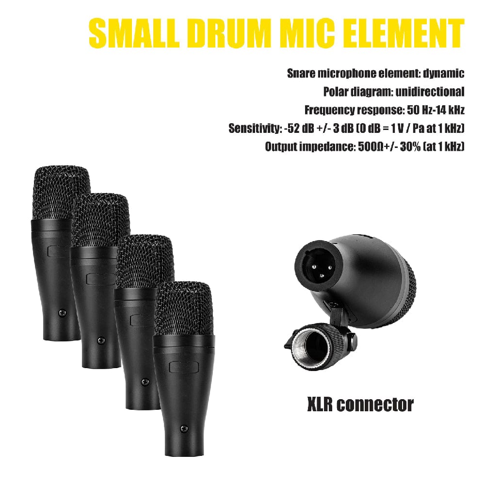 Audio Array Drumkit Microphones Black Audio Array AM-K3 Wired Microphone Drum Kit