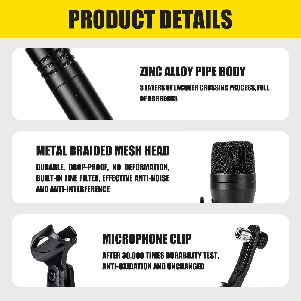 Audio Array Drumkit Microphones Black Audio Array AM-K3 Wired Microphone Drum Kit