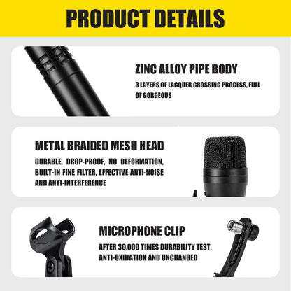 Audio Array Drumkit Microphones Black Audio Array AM-K3 Wired Microphone Drum Kit