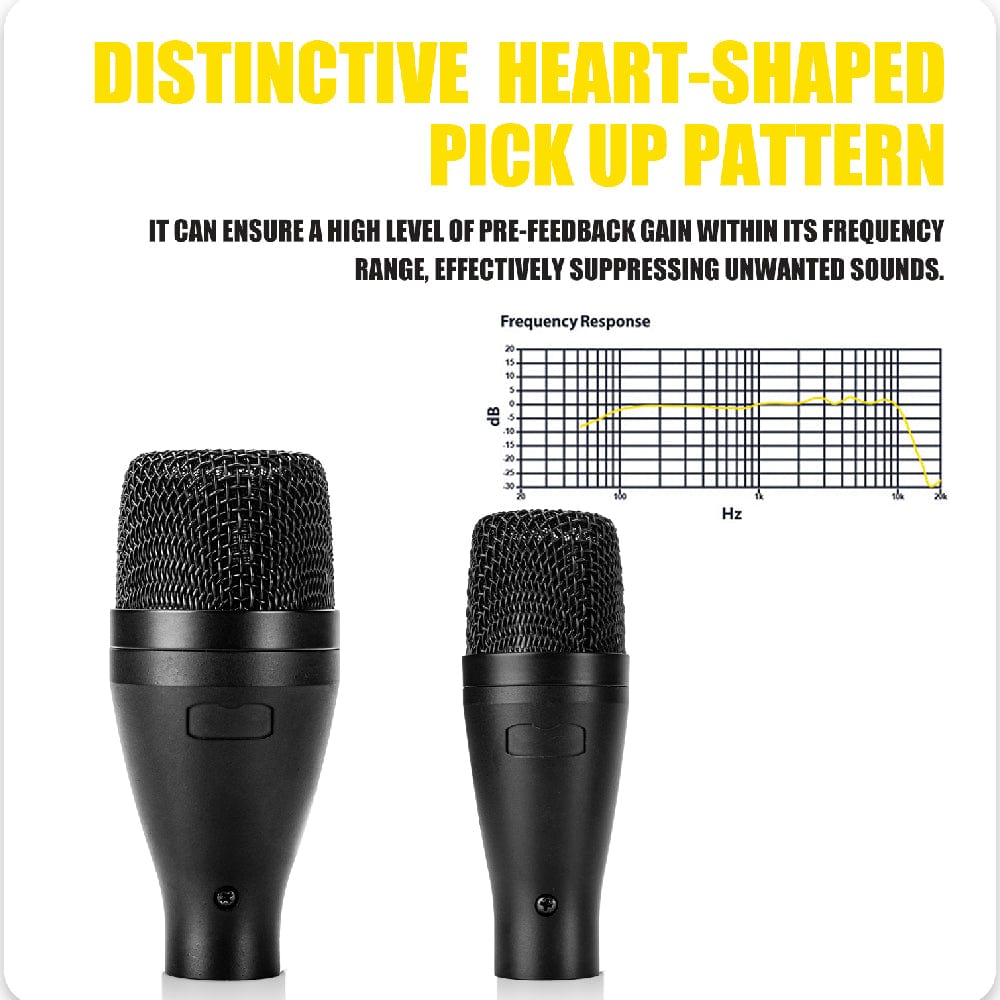 Audio Array Drumkit Microphones Black Audio Array AM-K3 Wired Microphone Drum Kit