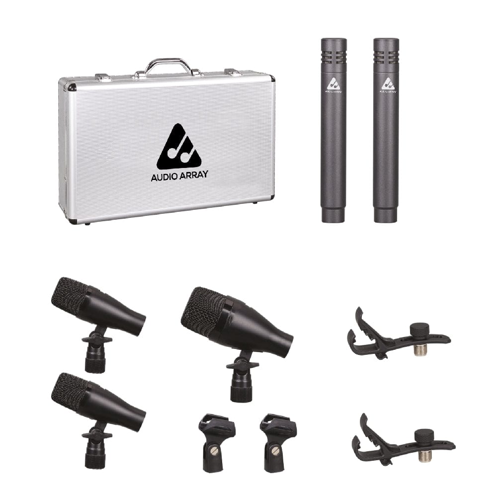 Audio Array Drumkit Microphones Black Audio Array AM-K3 Wired Microphone Drum Kit