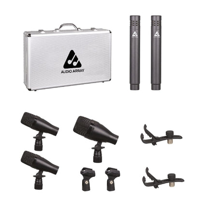 Audio Array Drumkit Microphones Black Audio Array AM-K3 Wired Microphone Drum Kit