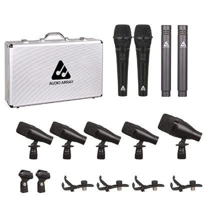 audio array drumkit microphones black audio array am-k3 wired microphone drum kit   