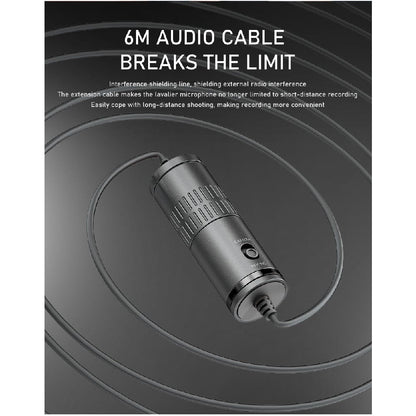 audio array lavalier microphones black audio array am-c12 all metal condenser collar microphone with 3.5mm connector with battery for dslr & smartphone  