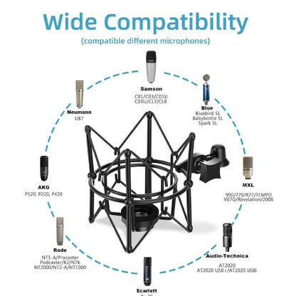audio array microphone accessories audio array aa-04 metal microphone spider shock mount