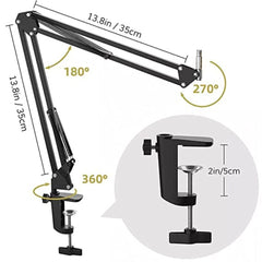 Audio Array Microphone Accessories Audio Array AA-05 Suspension Boom Scissor Microphone Arm Stand with Universal Clamp