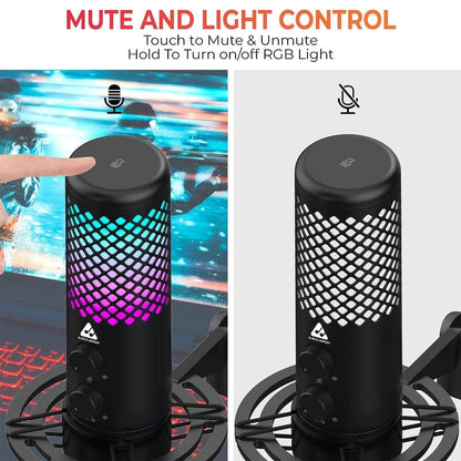 audio array microphone stands audio array am-c30 rgb light gaming tripod stand