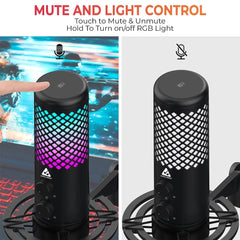 Audio Array Microphone Stands Audio Array AM-C30 RGB Light Gaming Tripod Stand
