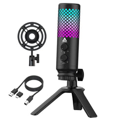 Audio Array Microphone Stands Audio Array AM-C30 RGB Light Gaming Tripod Stand