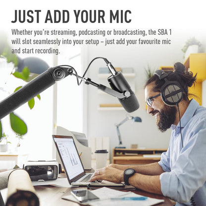 audio array microphone stands black audio array aa-09 short springless all metal microphone arm stand   