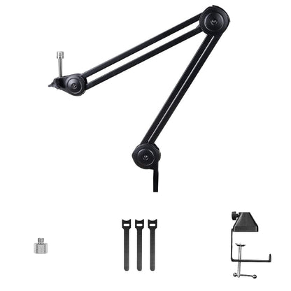 audio array microphone stands black audio array aa-11 long springless all metal microphone arm stand     