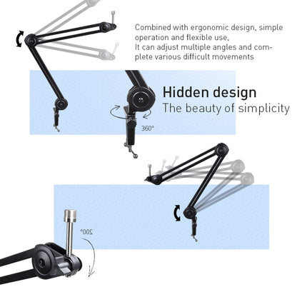 audio array microphone stands black audio array aa-11 long springless all metal microphone arm stand     