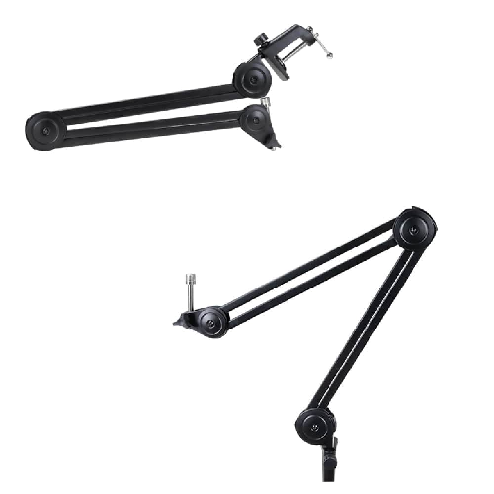 audio array microphone stands black audio array aa-11 long springless all metal microphone arm stand     