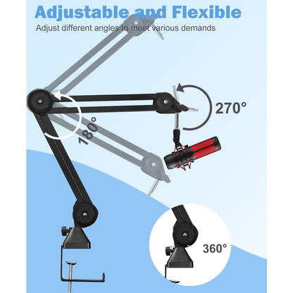 audio array microphone stands black audio array aa-13 short springless microphone arm stand     