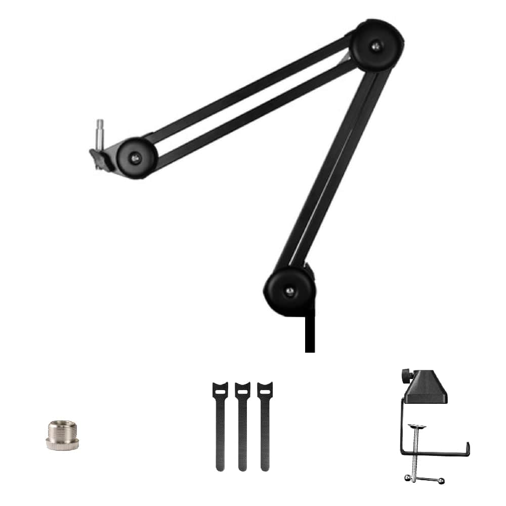 audio array microphone stands black audio array aa-13 short springless microphone arm stand     