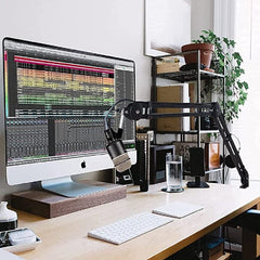 Audio Array Microphone Stands Black Audio Array AA-14 Long Springless Microphone Arm Stand