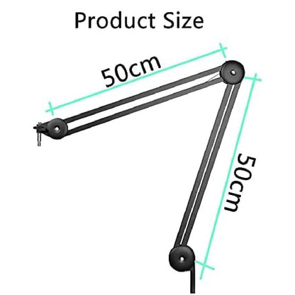 audio array microphone stands black audio array aa-14 long springless microphone arm stand     