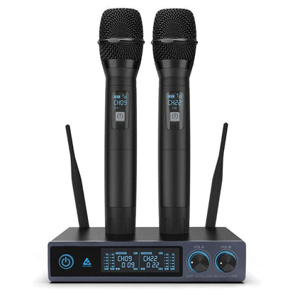 audio array microphones audio array am-w14 uhf dual handheld wireless microphone