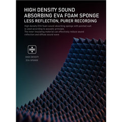 Audio Array Vocal Booths Black Audio Array AA-07 3 Panel Metal Isolation Shield for Microphone with Insulation