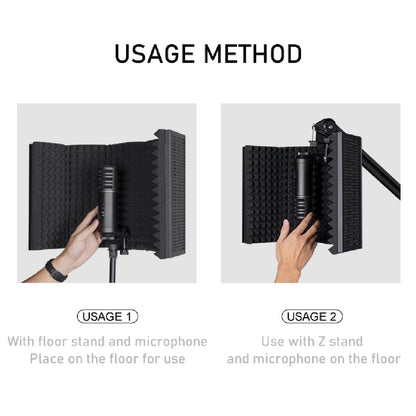 audio array vocal booths black audio array aa-08 5 panel metal isolation shield for microphone with insulation     