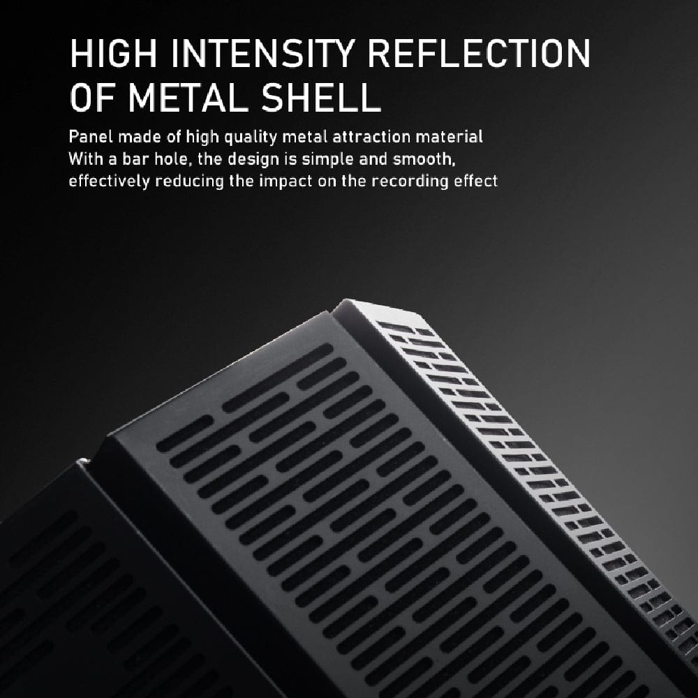 audio array vocal booths black audio array aa-08 5 panel metal isolation shield for microphone with insulation     