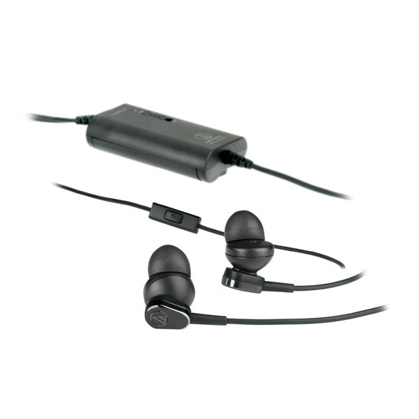 audio-technica headphones audio-technica ath-anc33is quietpoint active headphones - black