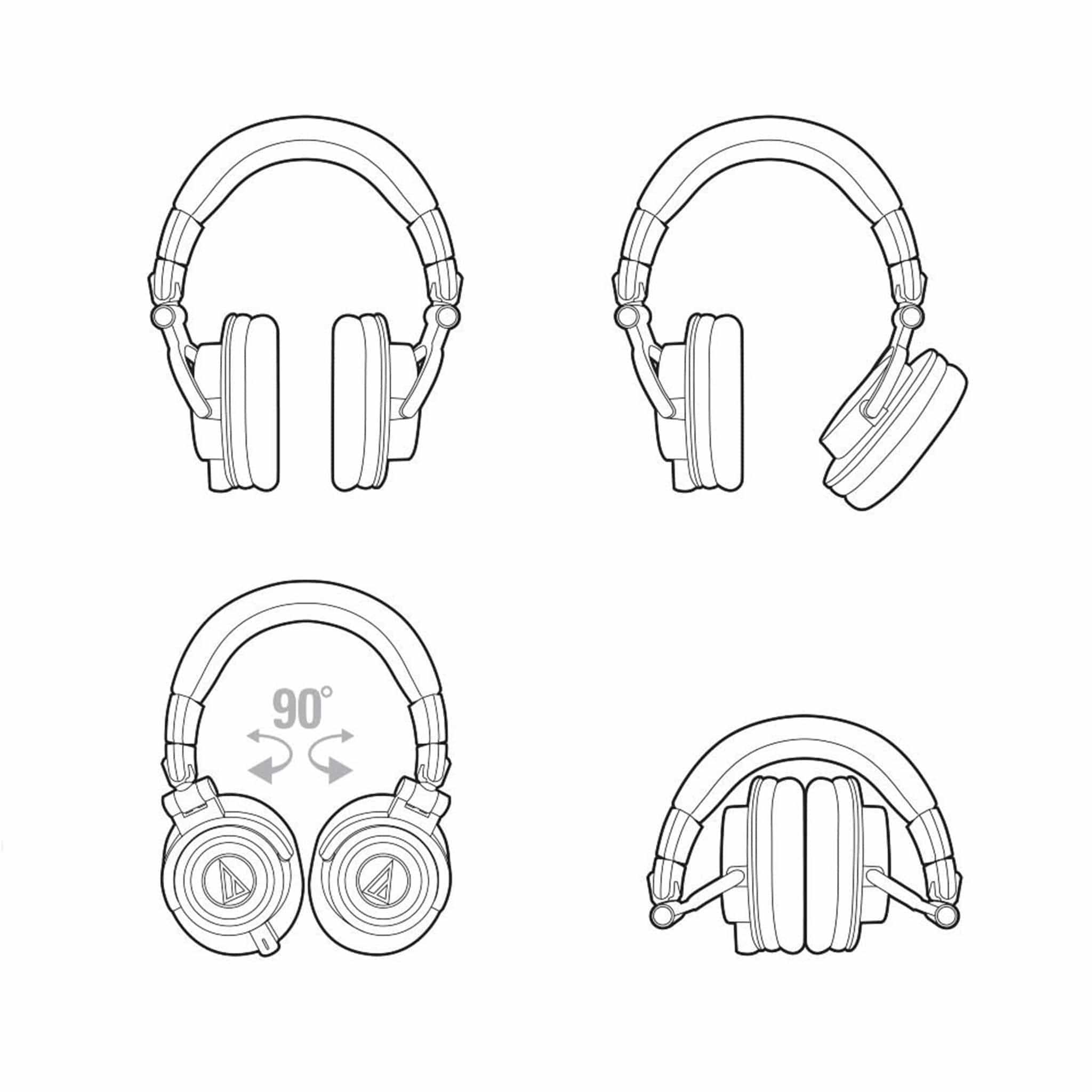 Audio-Technica Headphones Audio-Technica ATH M50X Professional Monitor Headphones
