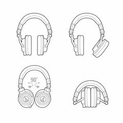 Audio-Technica Headphones Audio-Technica ATH M50X Professional Monitor Headphones