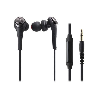 audio-technica headphones black audio-technica ath-cks550is solid bass in-ear headphones with in-line mic & control 