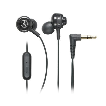 audio-technica headphones black audio-technica ath-cor150is sonicsport in-ear headphones with in-line mic & control    