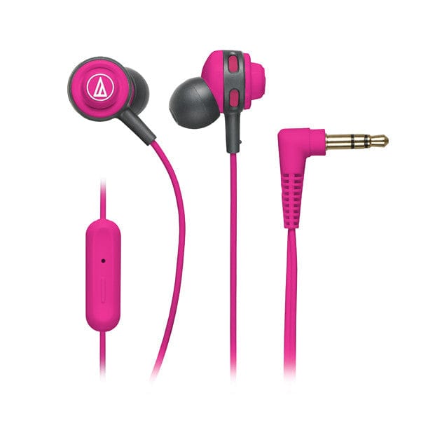 Audio-Technica Headphones Pink Audio-Technica ATH-COR150IS SonicSport In-ear Headphones with In-line Mic & Control
