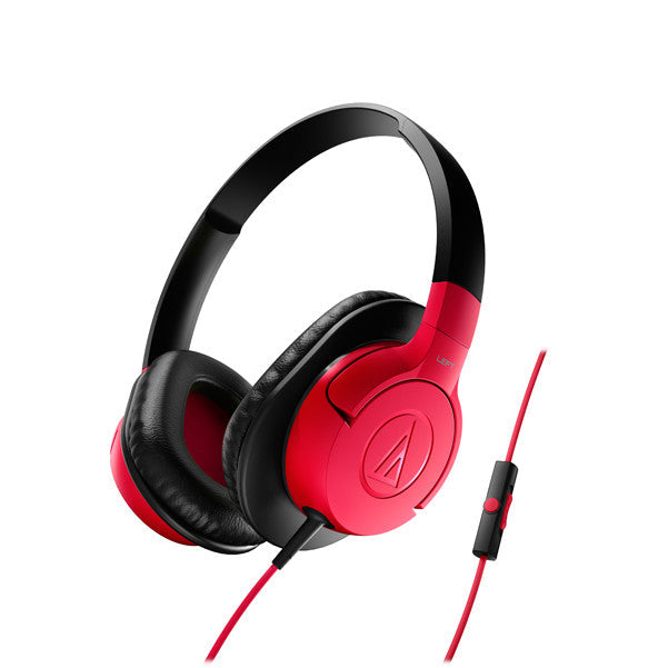 audio-technica headphones red audio-technica ath-ax1is sonicfuel over-ear headphones for smartphones    #color_red