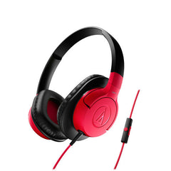 Audio-Technica Headphones Red Audio-Technica ATH-AX1IS SonicFuel Over-ear Headphones for Smartphones