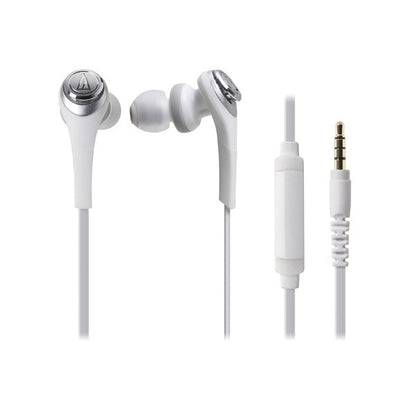 audio-technica headphones white audio-technica ath-cks550is solid bass in-ear headphones with in-line mic & control 