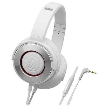 audio-technica headphones white audio-technica ath-ws550is solid bass over-ear headphones with microphone 