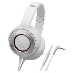 Audio-Technica Headphones White Audio-Technica ATH-WS550IS Solid Bass Over-Ear Headphones with Microphone