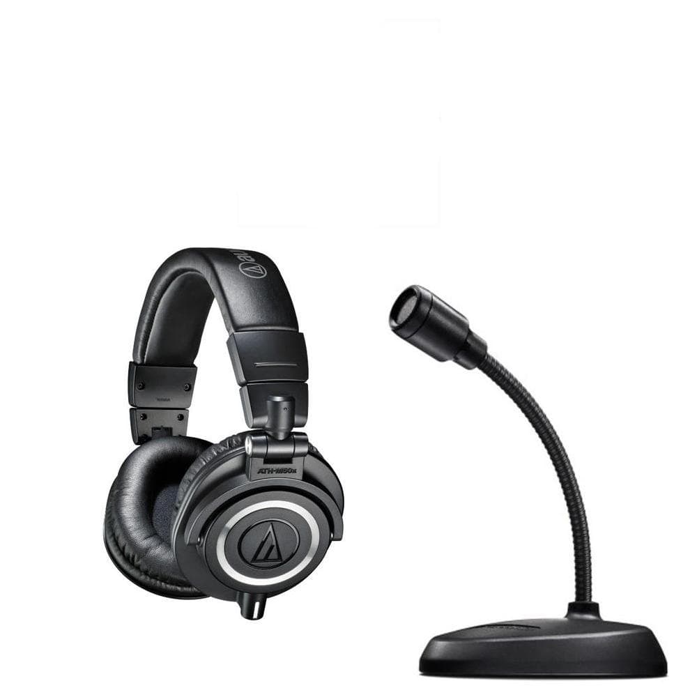 audio-technica usb microphones audio-technica home creation bundle with atgm1-usb desktop microphone & ath-m50x monitor headphone