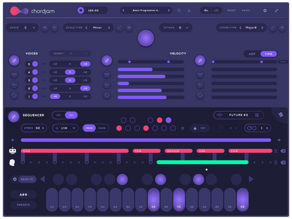 Audiomodern Virtual Instruments Audiomodern Chordjam Compositional Assistant Plug-in
