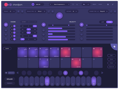 Audiomodern Virtual Instruments Audiomodern Chordjam Compositional Assistant Plug-in