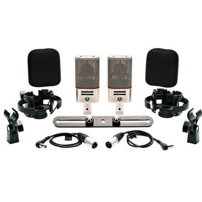 austrian condenser microphones austrian audio oc818 dual set plus multi-pattern large capsule condenser microphones