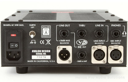 avalon design pre amps avalon v5 black