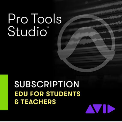 AVID - Pro Tools DAW Software Avid Pro Tools Studio 1 Year Subscription for Educational Students & Teachers – Professional Audio Software & Plugin